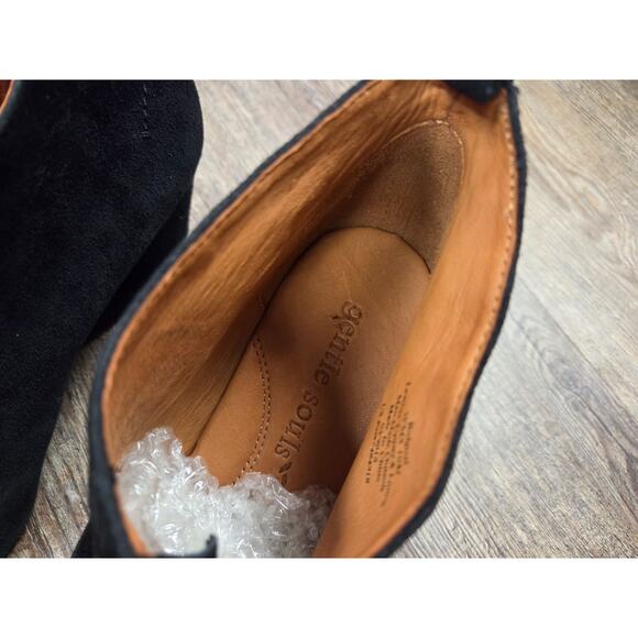 Kenneth Cole Gentle Souls Ridgual Boot Size 10M Black Suede Wedge Bootie - Picture 4 of 8